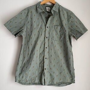 The North Face Short-Sleeve Baytrail Jacquard Button Down Shirt Hiker Print L